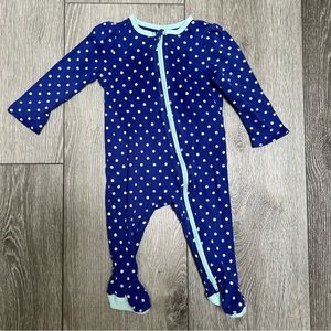 CAT & JACK ZIP UP FOOTED SLEEPER BLUE 6-9MO